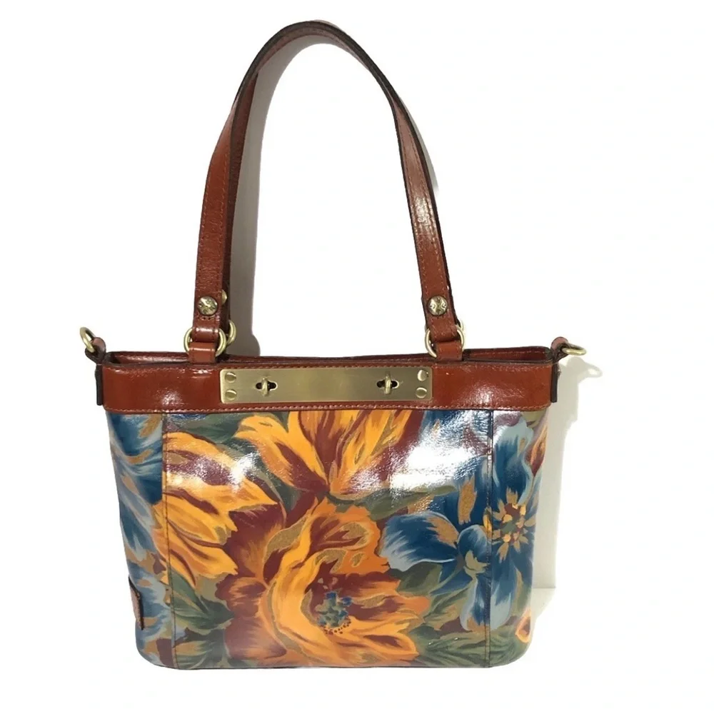 Patricia Nash Leather Mallory Tote Marigold Harvest Floral With Wallet